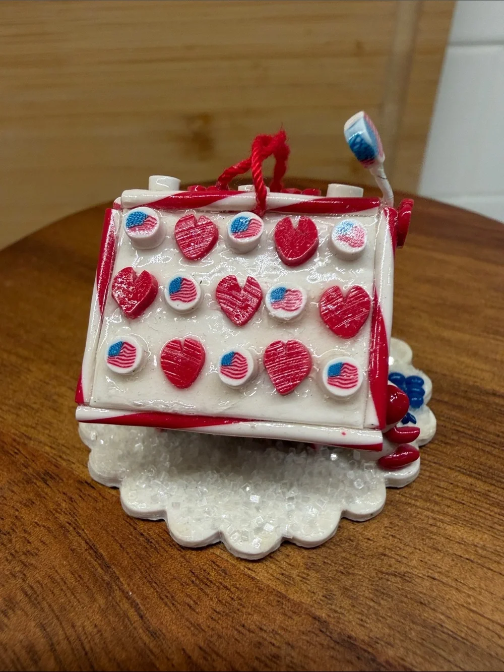 Vintage handmade Post Office Christmas Ornament
